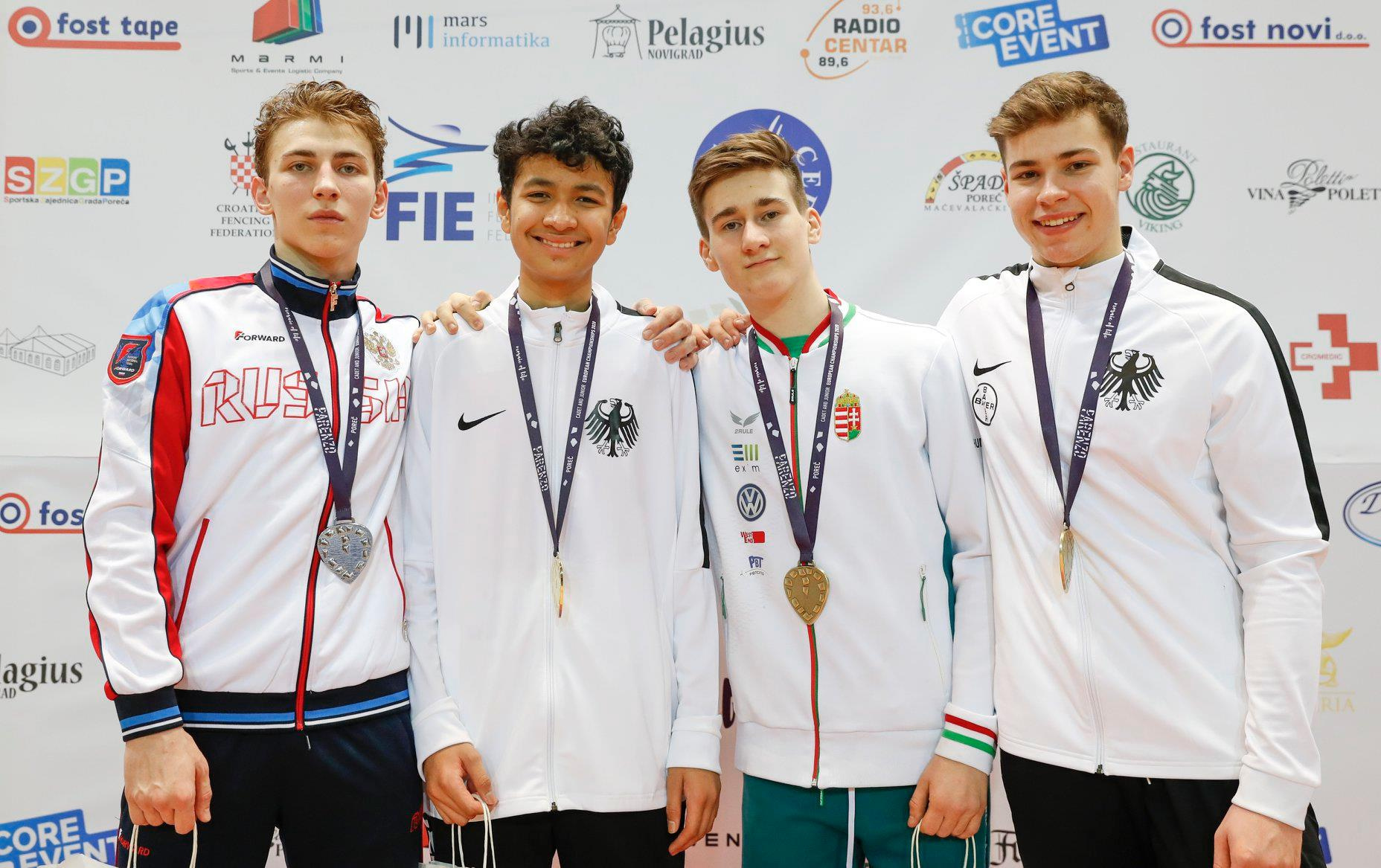 GERMANY’S HEATHCOCK TAKES CADET MEN’S SABRE EUROPEAN TITLE